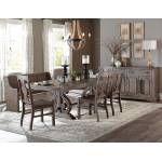 Toulon Trestle Dining Set - Wire Brushed